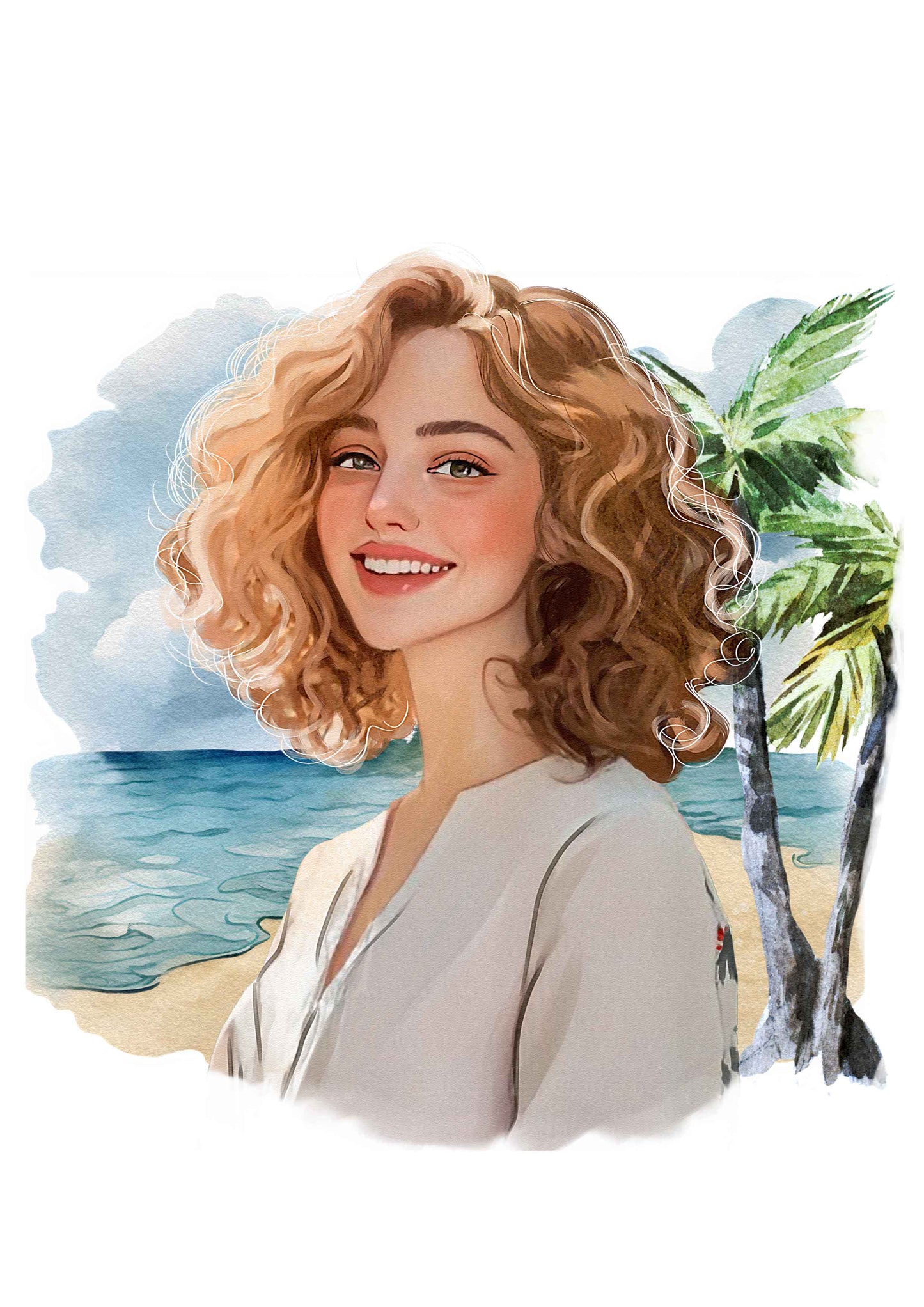 Single Person Cartoon Portrait from Photo