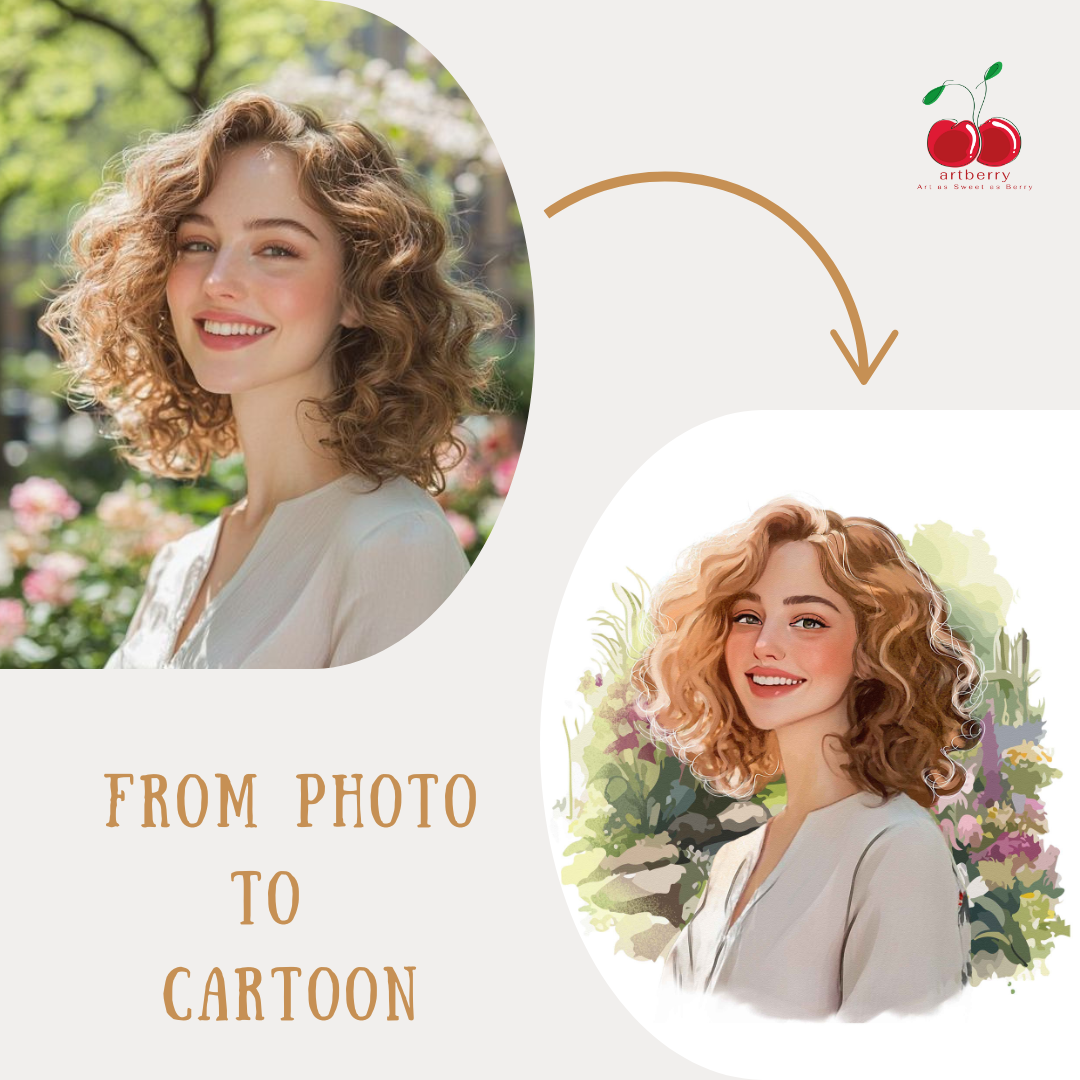 Single Person Cartoon Portrait from Photo